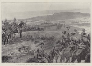 Erőben lévő felderítés French tábornok lovasságával az Orange Free State határon Colesberg közelében